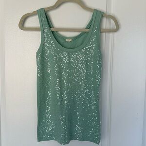 J Crew sequin cotton tank